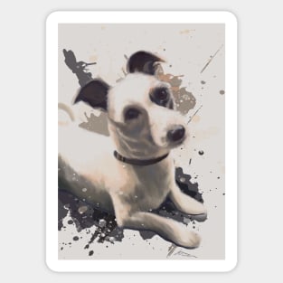 Jack Russell Paint Splatter Sticker